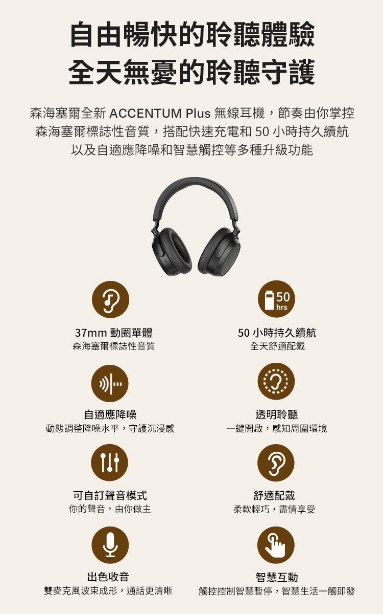 Sennheiser森海塞爾 ACCENTUM Plus Wireless - 詳情11