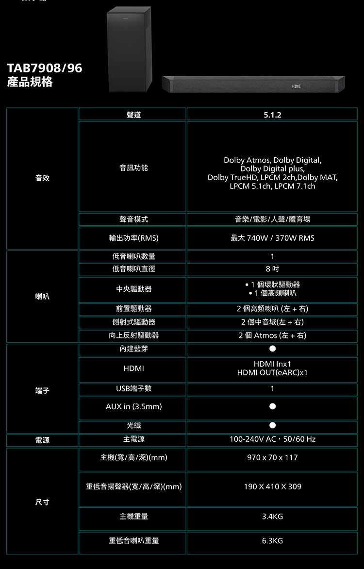 PHILIPS飛利浦 TAB7908 - 詳情7