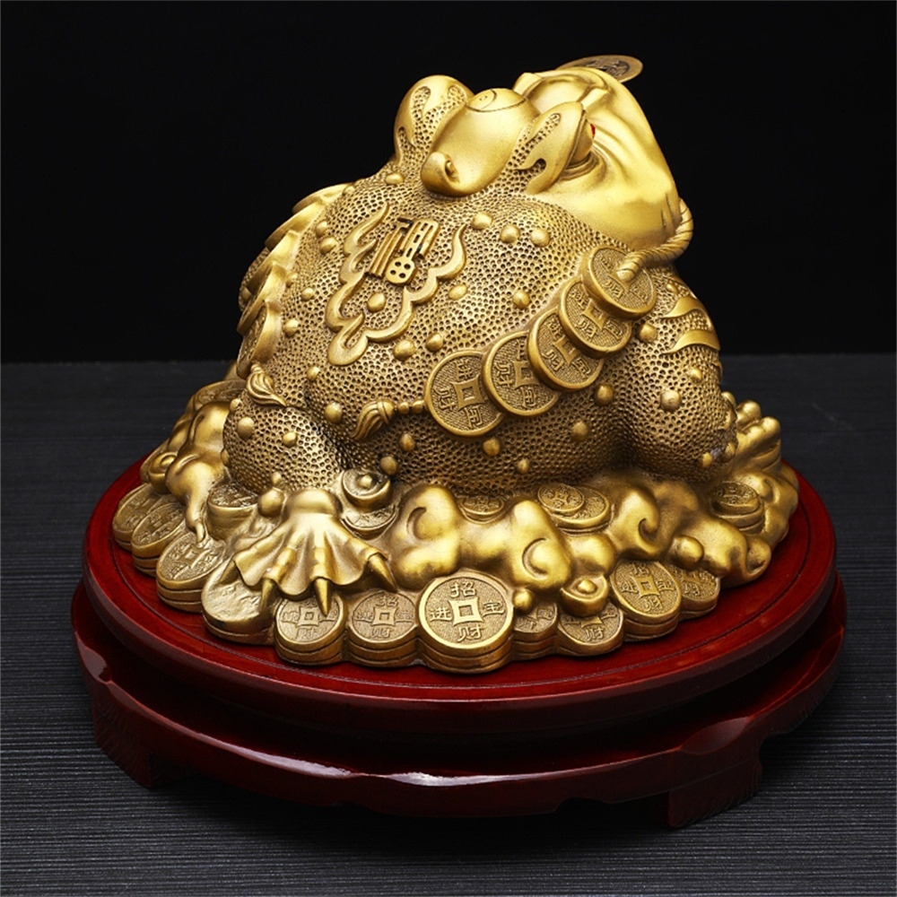 招財金蟾擺件旺財進寶開運吉祥物八方聚財三足蟾蜍辦公室桌上擺飾客廳