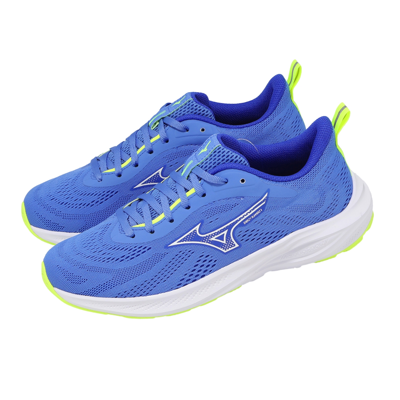 Mizuno 美津濃慢跑鞋Enerzy Runnerz 2 女鞋藍黃緩衝運動鞋K1GA2511-71