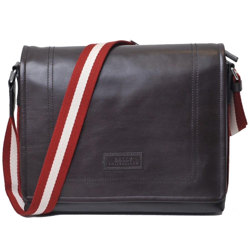 BALLY TEPOLT經典品牌LOGO條紋掀蓋斜背包| 歐系精品包/配件| Yahoo購物中心