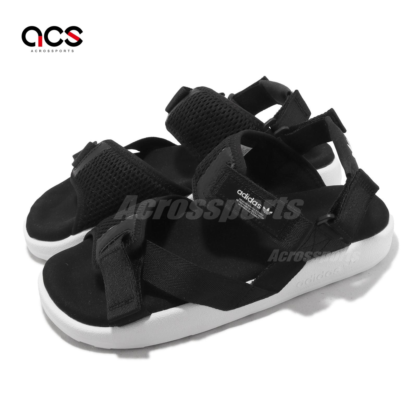 adidas 涼鞋Adilette ADV W 女鞋黑白可調整魔鬼氈愛迪達HP2184 | 涼