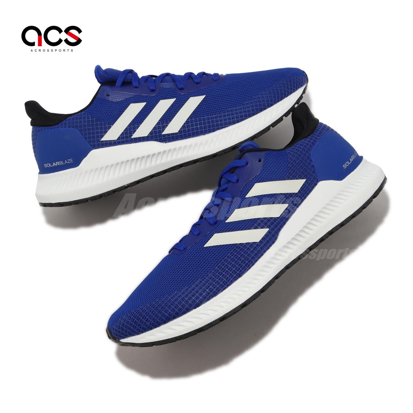 adidas 慢跑鞋Solar Blaze M 男鞋白藍運動鞋路跑緩震愛迪達EF0812 | 慢跑鞋| Yahoo購物中心
