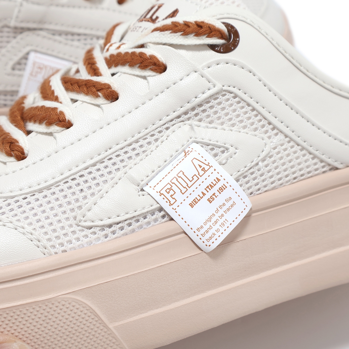 Fila 穆勒鞋Gelato 女鞋米白奶茶厚底休閒鞋斐樂5C921Y766 | 休閒鞋