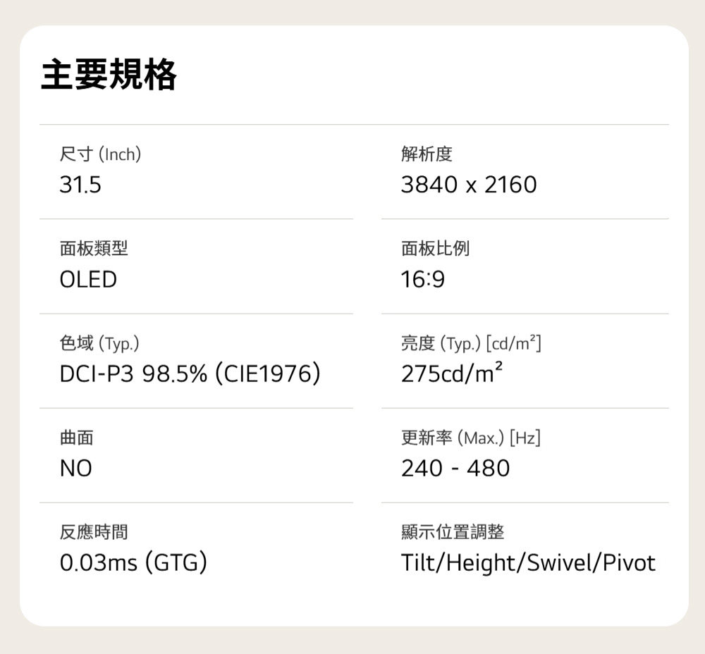 LG樂金 32GS95UV-B - 詳情18