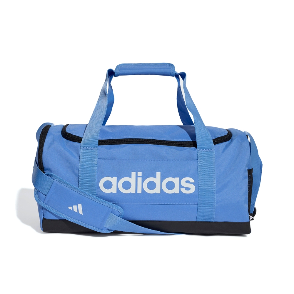 Adidas Linear Duffel S 藍色可調式內層拉鍊戶外運動健身包JX9040 | 後