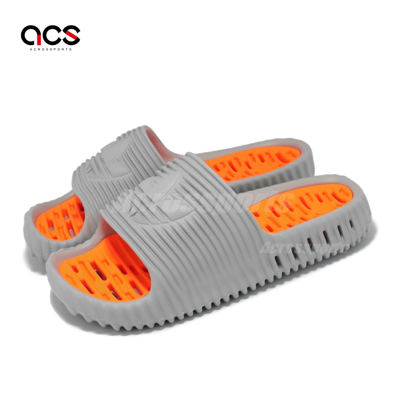 adidas 拖鞋Adilette 25 男鞋女鞋灰橘運動拖鞋鏤空舒適快乾愛迪達