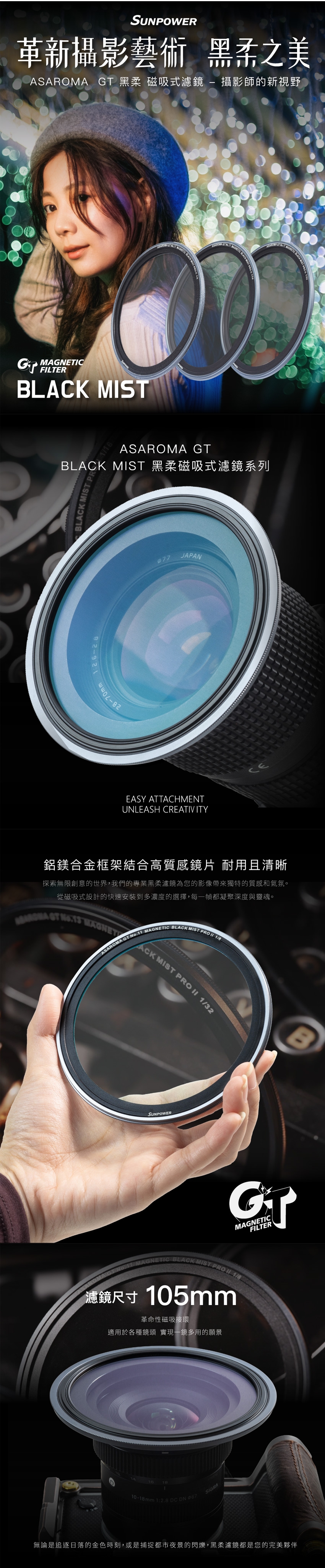 SUNPOWER ASAROMA GT Black Mist Filter - 詳情5