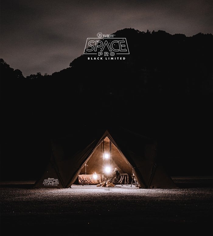 TiiTENT】黑色限定版SPACE PRO 太空棉感帳(煙囪版-含1/2內帳)_