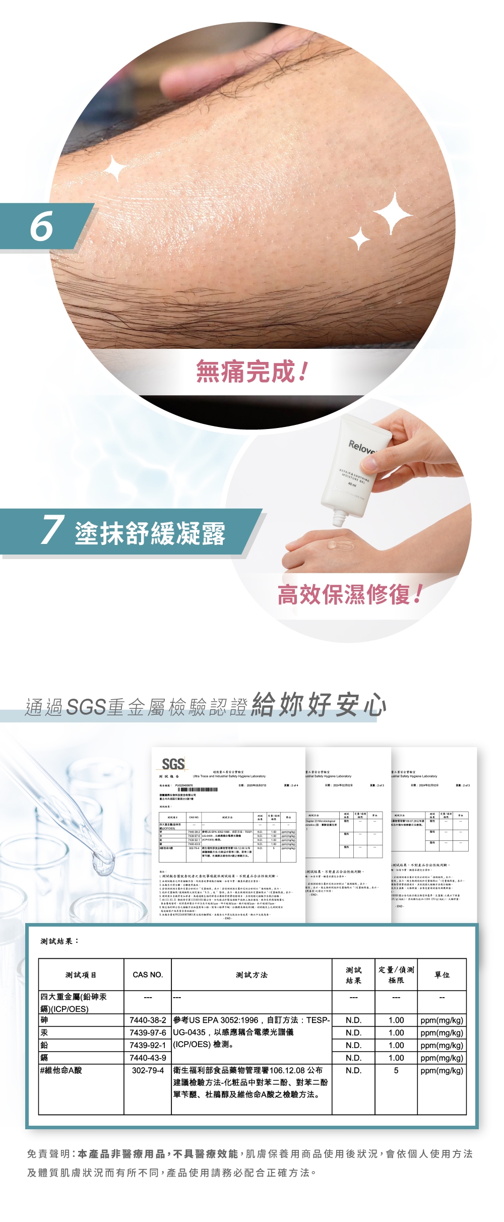 通過SGS重金屬檢驗認證,安心使用