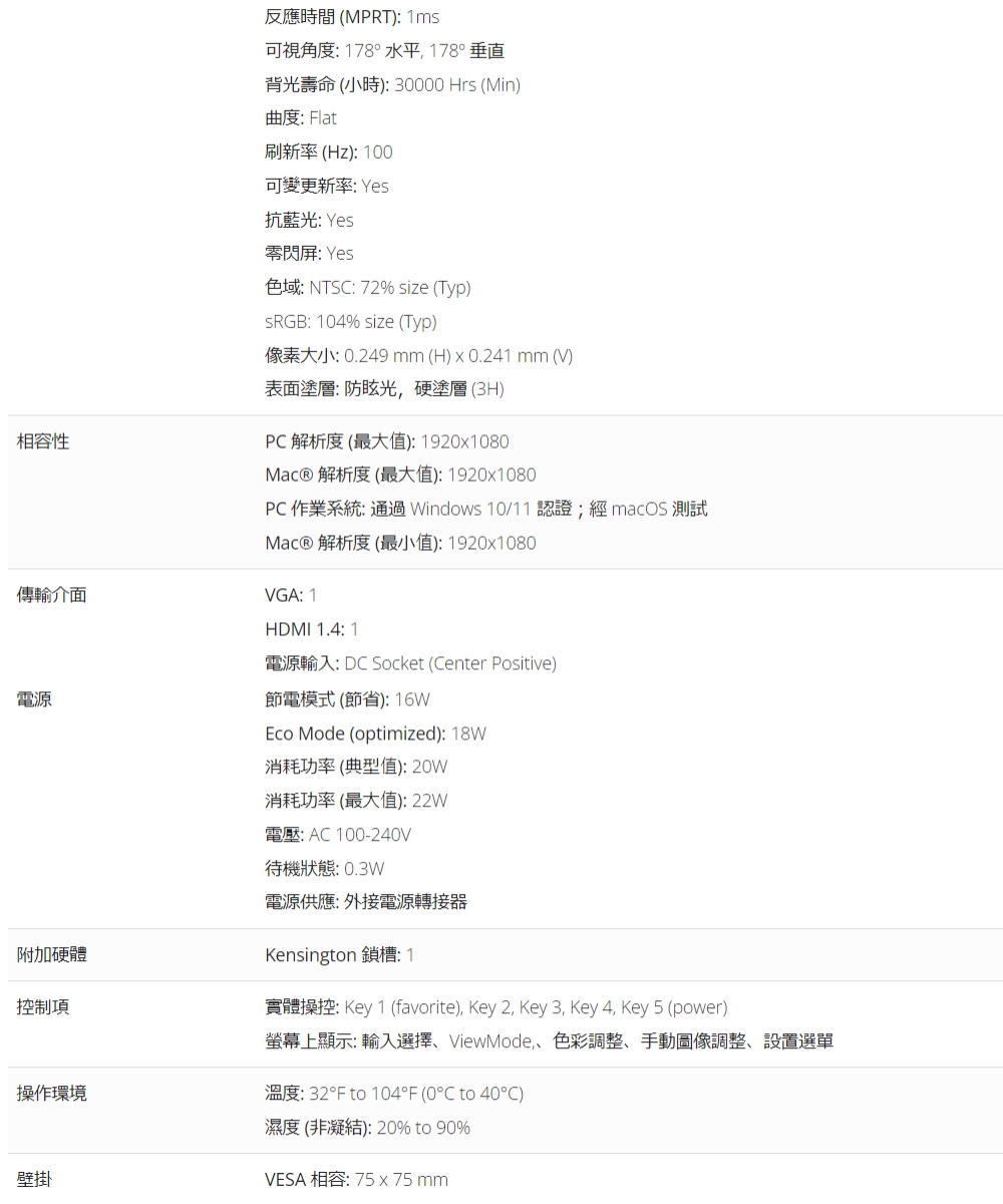 ViewSonic優派 VA220-H - 詳情11