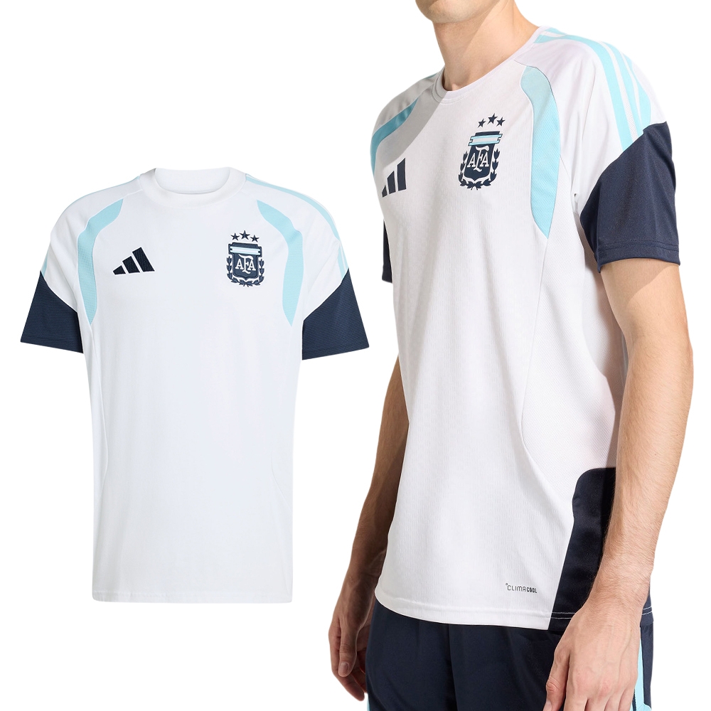 Adidas Afa Tr Jsy 男款白色足球世界盃阿根廷運動休閒T恤短袖JY7029