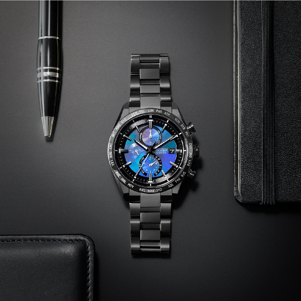 CITIZEN星辰錶GENT'S AT8285-68Z HAKUTO-R限定款登月限定款光動能鈦