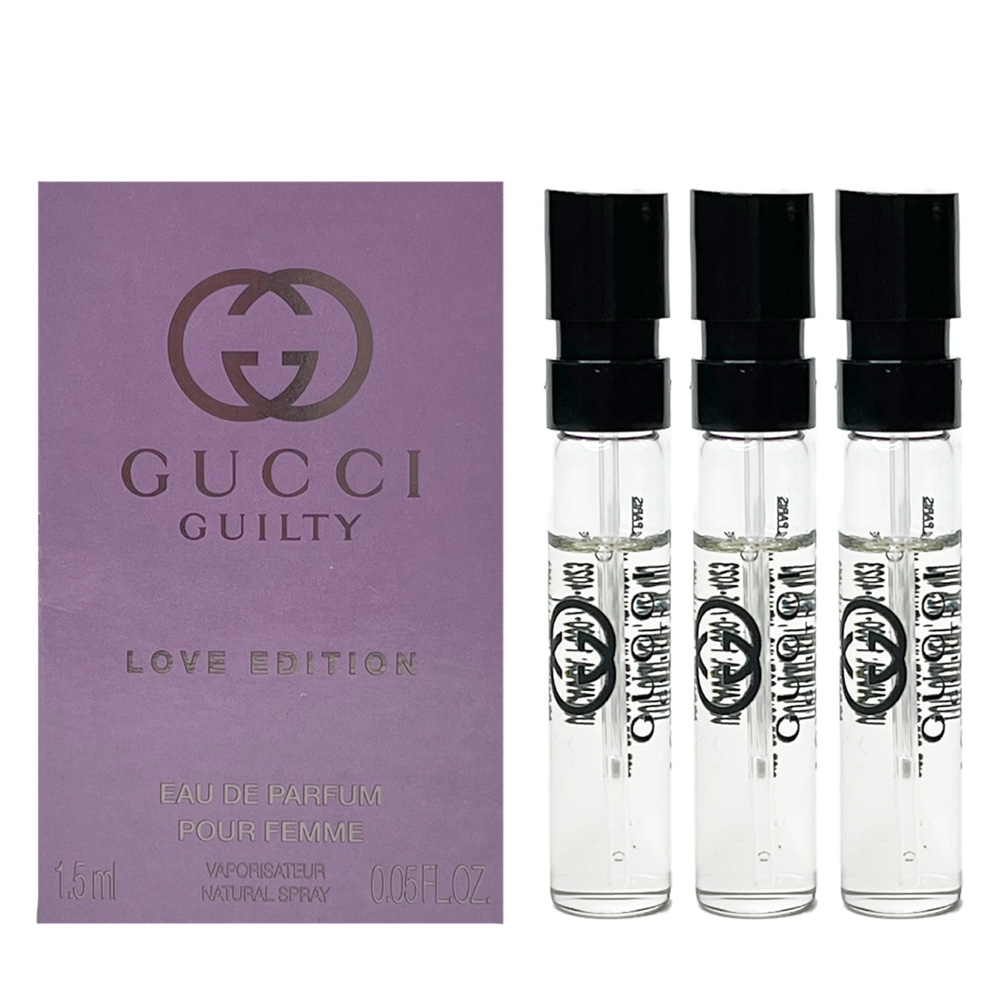 香水(ユニセックス) GUCCI Guilty Love Edition GUCCI Guilty love edition 罪愛蜜戀限定版女性淡香精1.5ml 針管X3入組