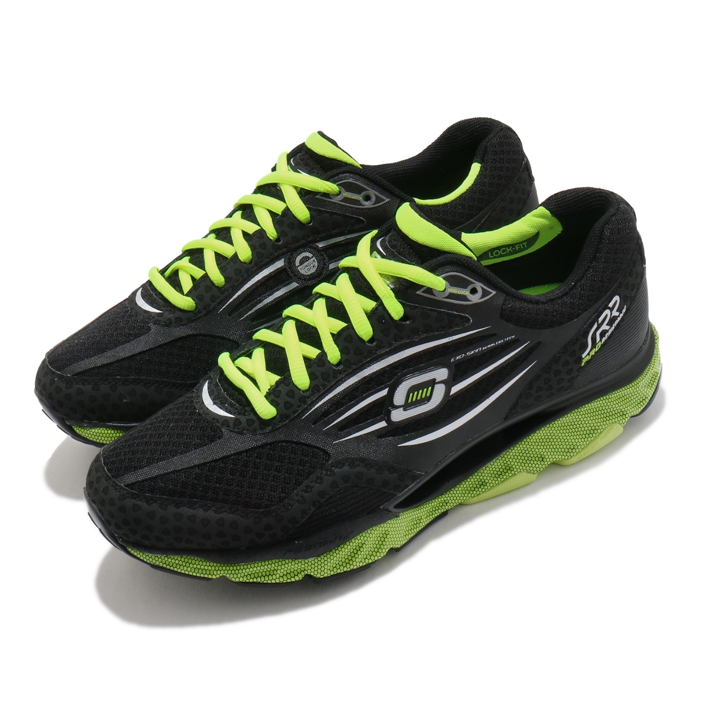 慢跑鞋SRR Pro-Resistance 男鞋黑螢光黃久站久走穩定足弓推進器緩震