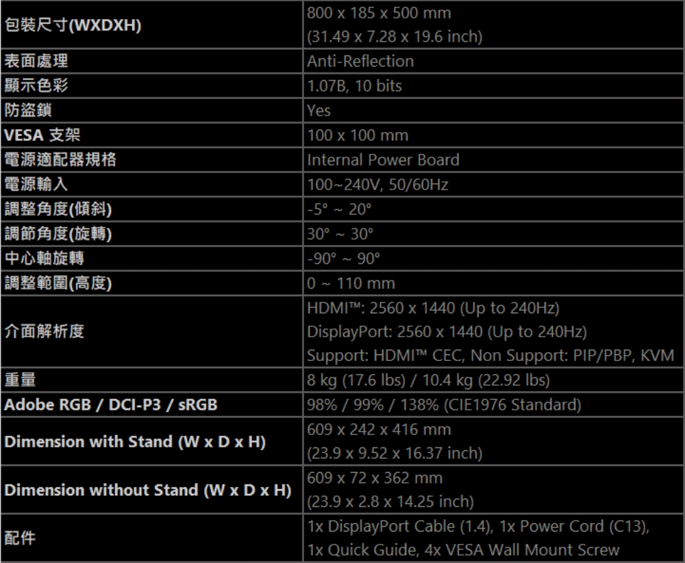 MSI微星 271QP - 詳情5