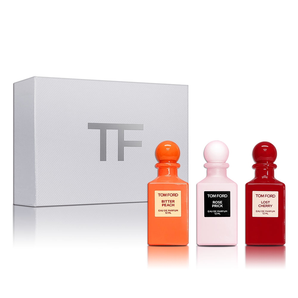 TOM FORD 私人調香系列迷你珍藏禮盒12MLX3入沾式香氛(禁忌玫瑰+蜜桃