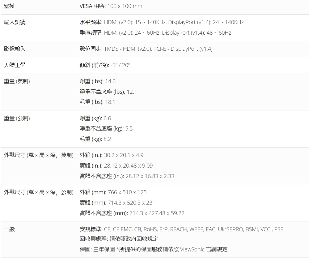 ViewSonic優派 VA3208-4K-MHD - 詳情11
