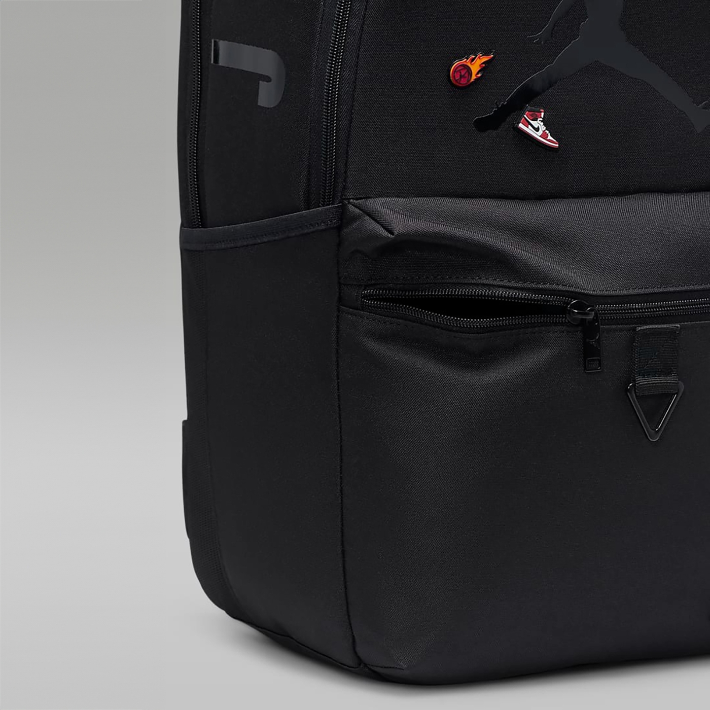 Nike 後背包Jordan Rubber Pin Backpack 黑13吋可調背帶雙肩包筆電包 