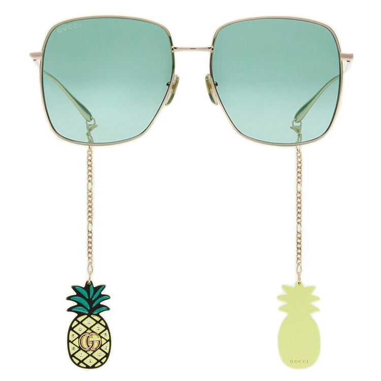 GUCCI 迷鏈系列鳳梨太陽眼鏡(金色)GG1031S | 太陽眼鏡/墨鏡