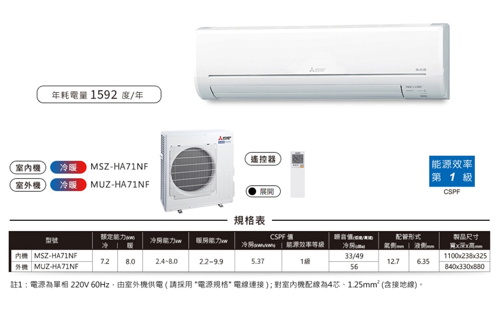 MITSUBISHI三菱 MUZ-HA71NF - 詳情8