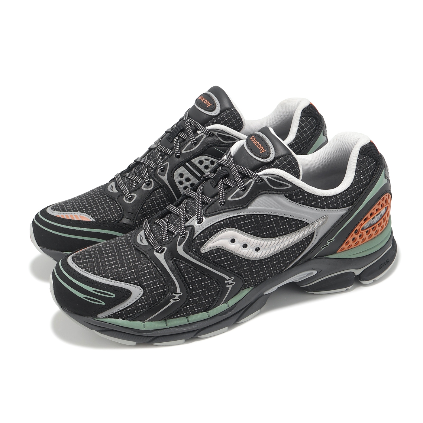 Saucony 休閒鞋Progrid Triumph 男鞋黑綠復古跑鞋緩震索康尼S709371