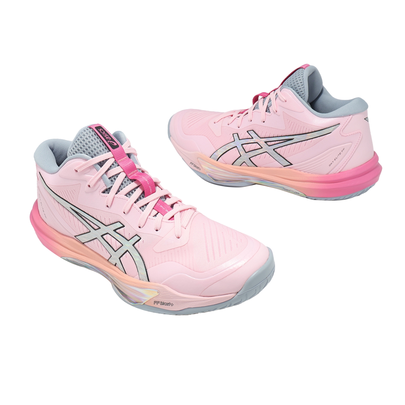 Asics 排球鞋Sky Elite FF MT 3 Futurity 男女鞋粉紅灰回彈高橋藍著用
