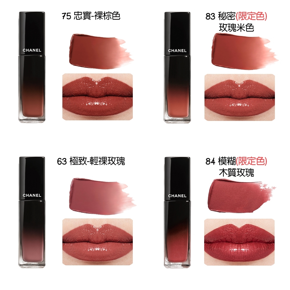 CHANEL 超炫耀釉光唇萃5.5ml#84模糊(國際航空版)-有效2026/10 | CHANEL