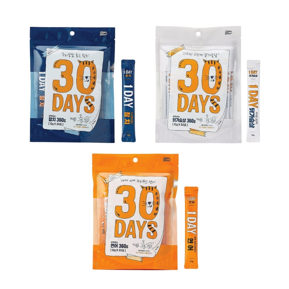 2入組】SUPERCHEW-30DAYS犬貓肉泥12g x 30入｜360g(狗肉泥|狗零食|貓肉泥|貓零食)(買二件送寵物玩具*1包) | 肉泥|  Yahoo購物中心