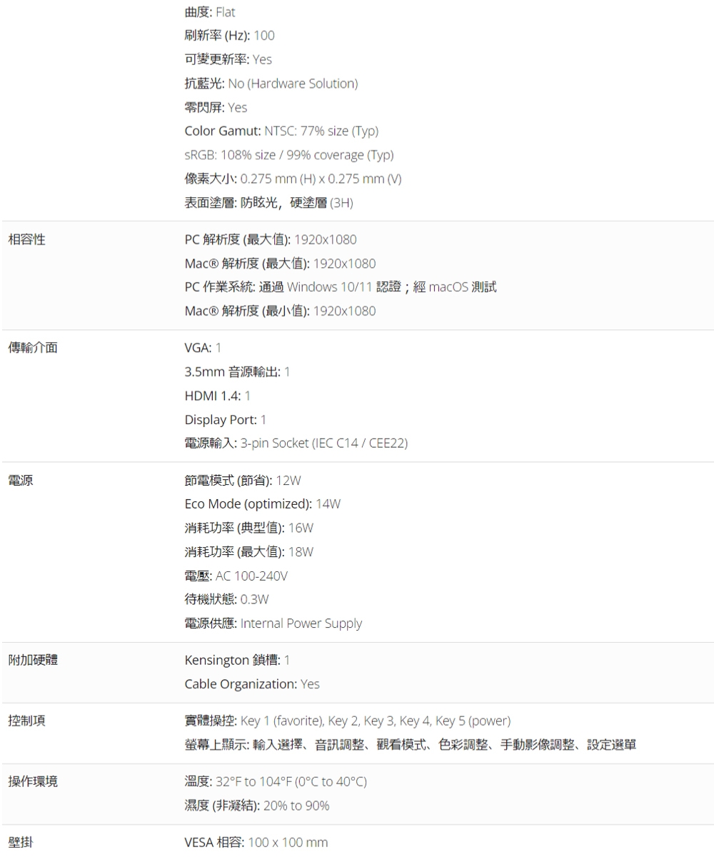 ViewSonic優派 VA2408-HDJ - 詳情11