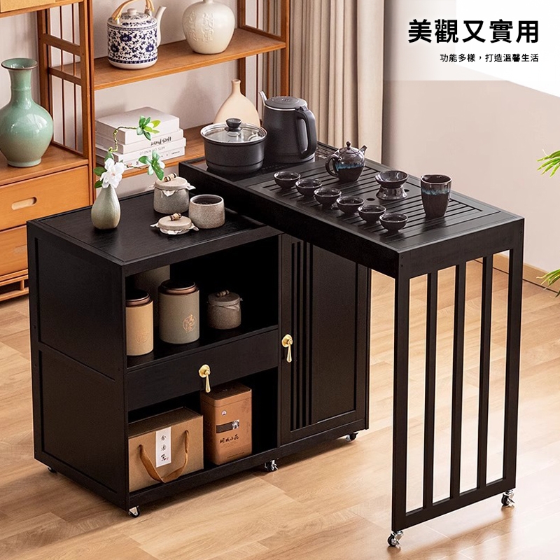 Happylife 楠竹中式多功能茶台Y12422 | 茶几寬81~120cm | Yahoo購物中心