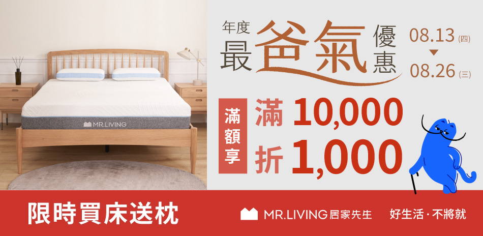 年度最爸氣優惠 滿1萬現折1000-好評延長