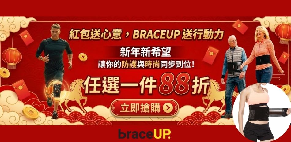 BraceUP送行動力  -限時一件 88 折