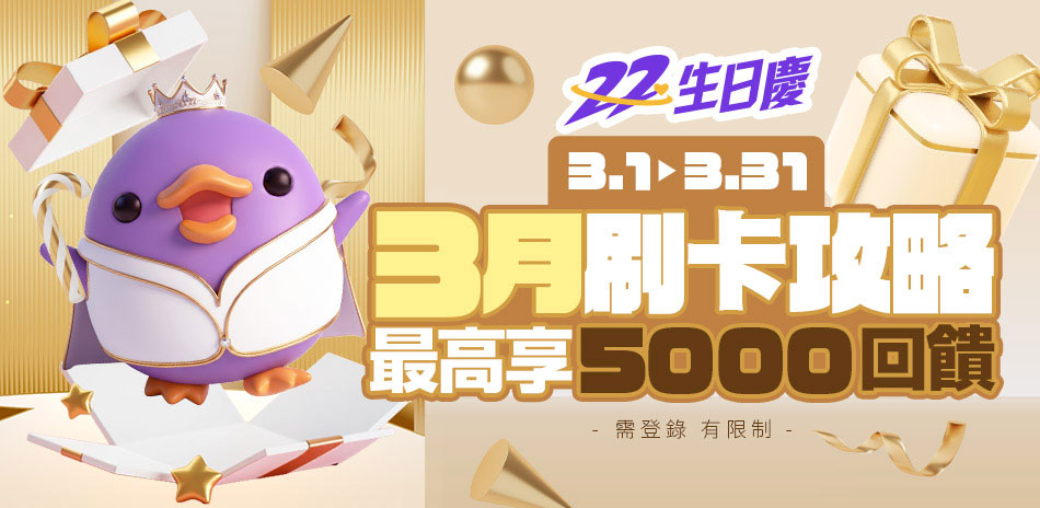 3/21-31 生日慶 滿額87折