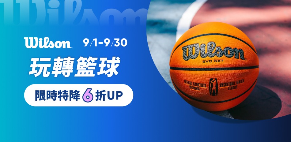 Wilson 職業手感,籃球特惠6折起