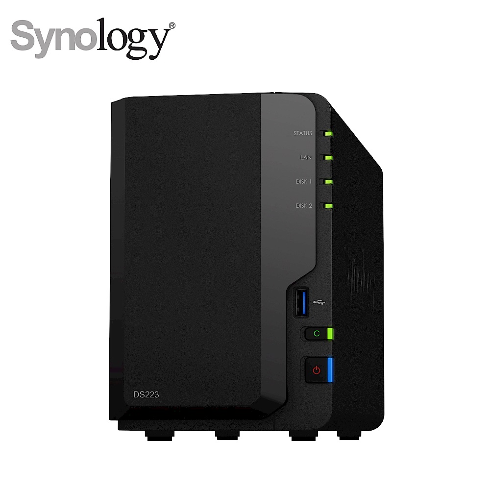 超值組]Synology DS 223網路儲存伺服器+希捷IronWolf 4TBx2 | 2 Bay