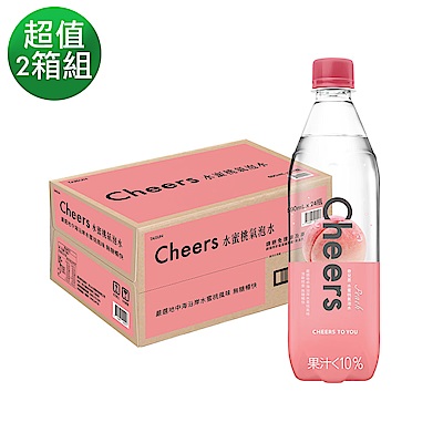 泰山 Cheers水蜜桃氣泡水590mlx24入/箱 二入超值組