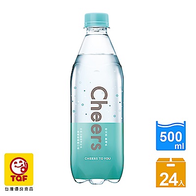 泰山 強氣泡水/Cheers氣泡水-任選2箱(500mlx24入/箱)