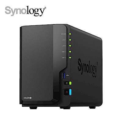 [超值組]Synology DS225+網路儲存伺服器+HAT3300 PLUS 4TBx2
