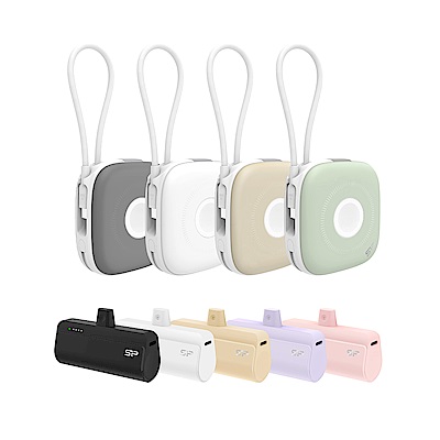 SP廣穎 MP10 10000mAh行充 20W快充行動電源+SP廣穎 QD50 快充直插口袋行動電源