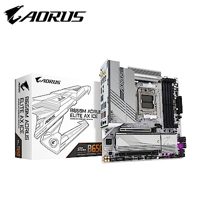 [白色套組] 技嘉B650M AMD主機板＋32G D5記憶體(16gx2) RGB CL36