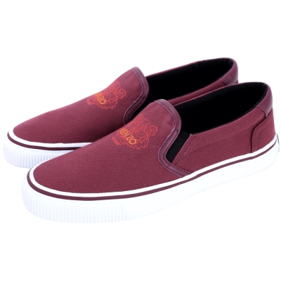 KENZO Tiger Slip-On 老虎刺繡休閒便鞋(紫紅色)