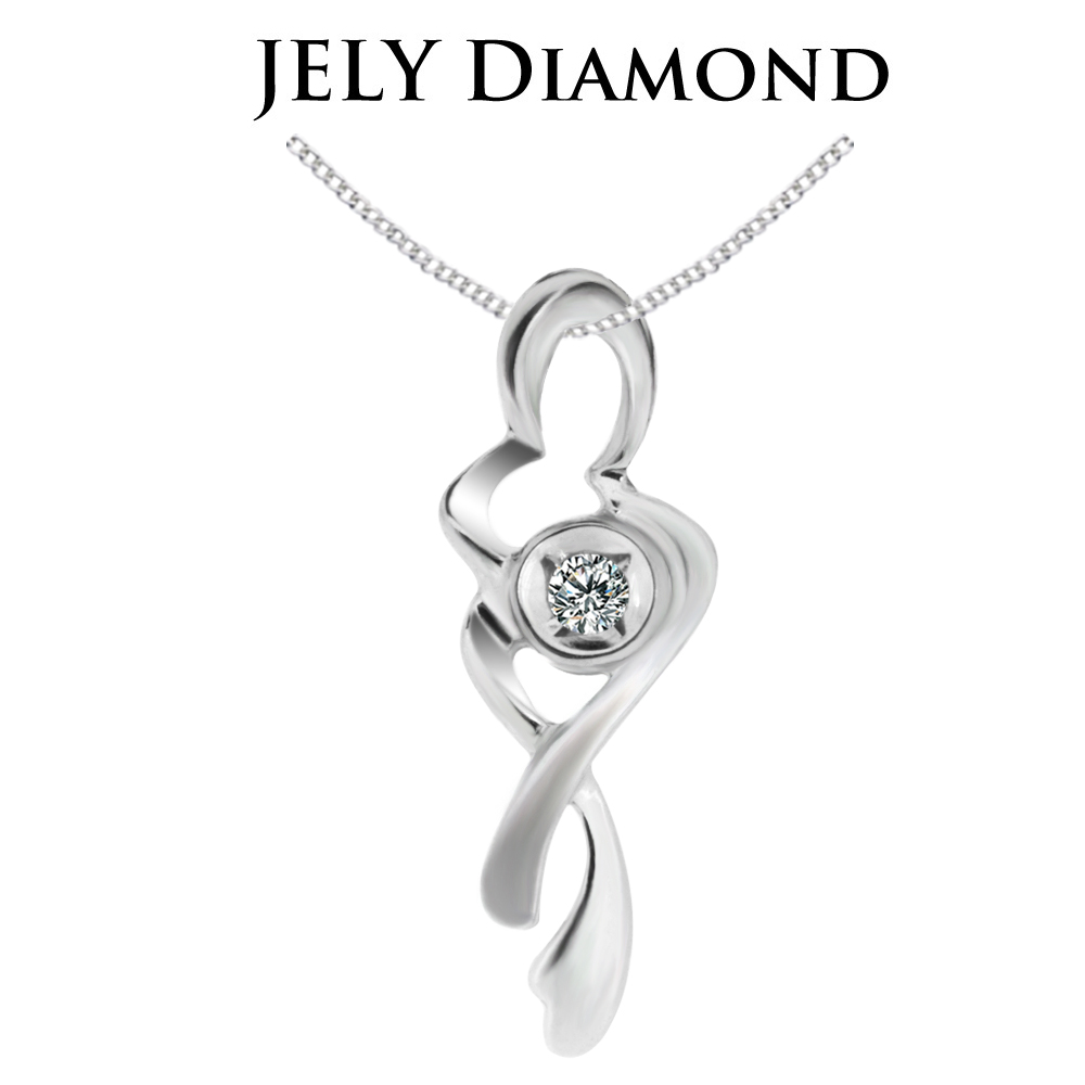 JELY 羞澀戀人 約3分天然真鑽項鍊
