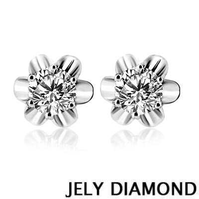 JELY 花蝶天然鑽石耳環