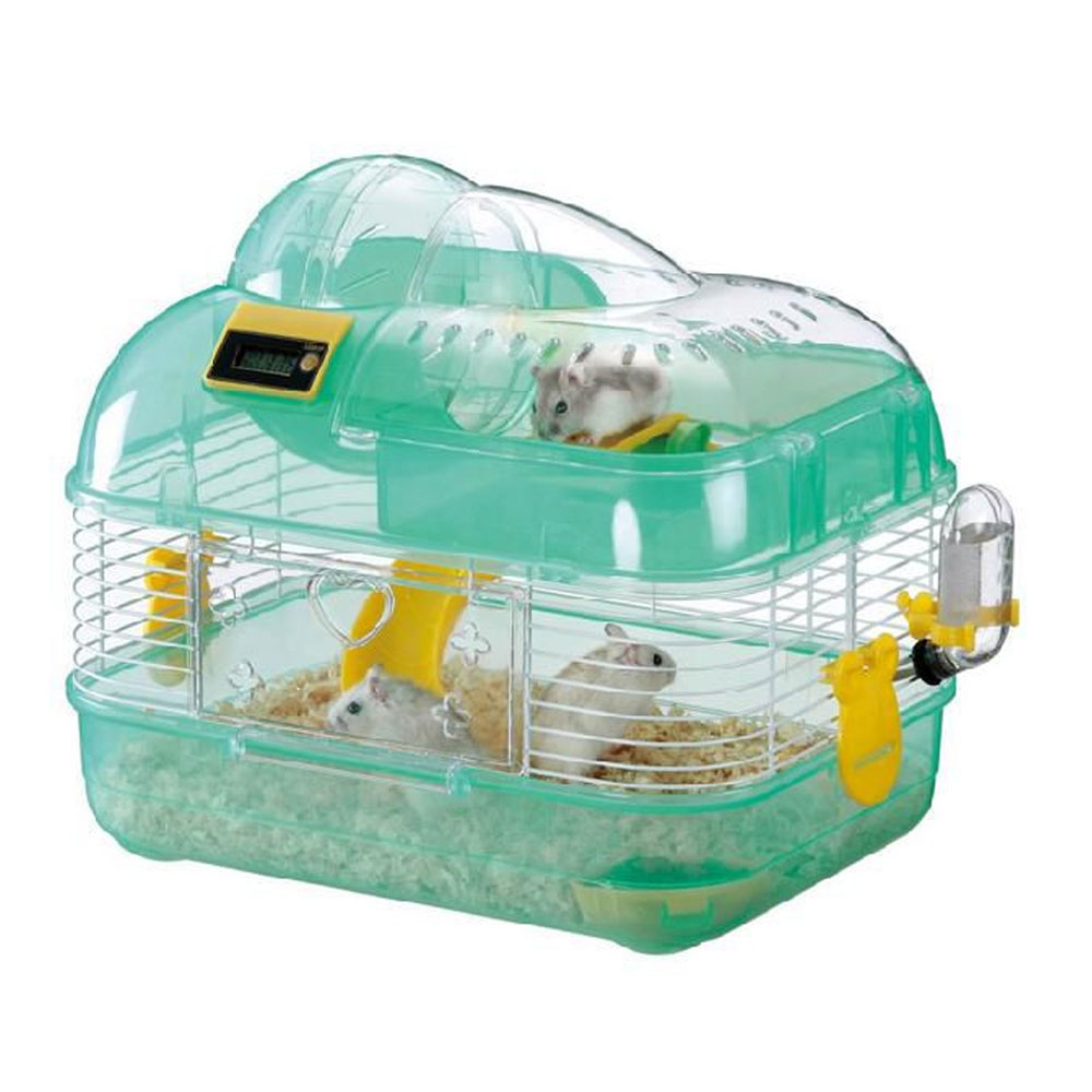 日本Marukan 雙層計步鼠籠/ 遊戲屋(MR-758) M | 鼠兔飼料/鼠兔用品