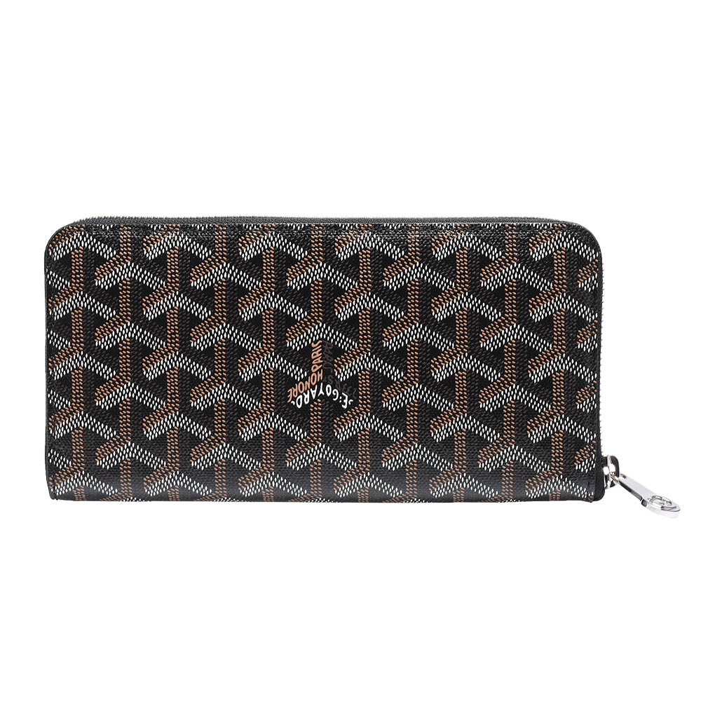GOYARD 經典LOGO壓印防水帆布拉鍊長夾(黑) | 歐系精品包/配件| Yahoo