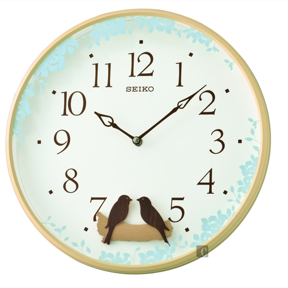 SEIKO精工幸福喜鵲掛鐘(QXC237Z)-米/33cm_SK045 | SEIKO | Yahoo購物中心