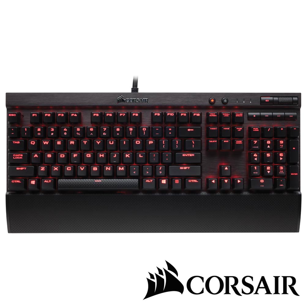 CORSAIR K70 LUX機械電競鍵盤-青軸中文紅光| 電競/機械有線鍵盤