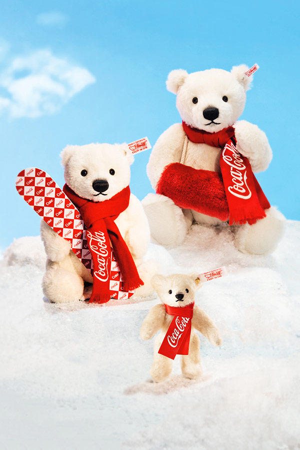 STEIFF德國金耳釦泰迪熊Coca-Cola Polar Bear 可口可樂北極熊