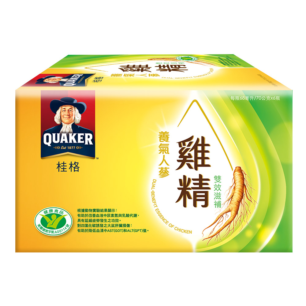 【官方直營】桂格 養氣人蔘雞精(68mlx6入)